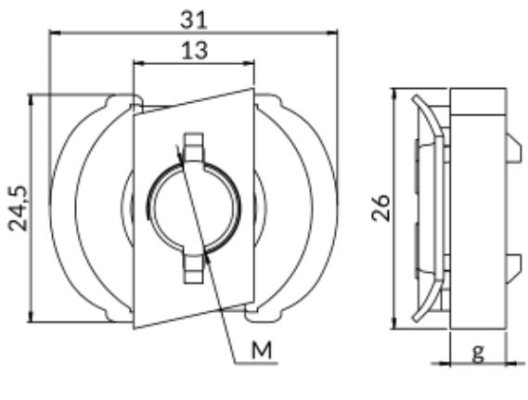 Nakrętka ślizgowa M8 profilu szer. 30mm EZP3M8 Niczuk 81140300800