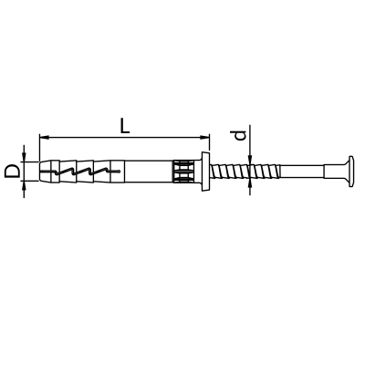 Kołek szybkiego montażu z kołnierzem M6x40mm KSM-M6 Niczuk 81451006005