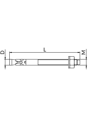 Kotwa uniwersalna M8 ULT8X80 Niczuk 81441080800