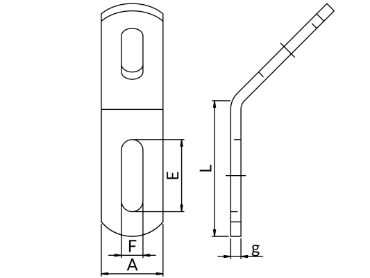 Wspornik montażowy 135 do profilu MG, MF, MH, MI KT-MF135 Niczuk 81141135000