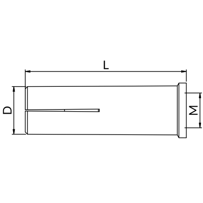 Tuleja rozprężna TRSK M8x25mm TRSK-M8X25 Niczuk 81412008250