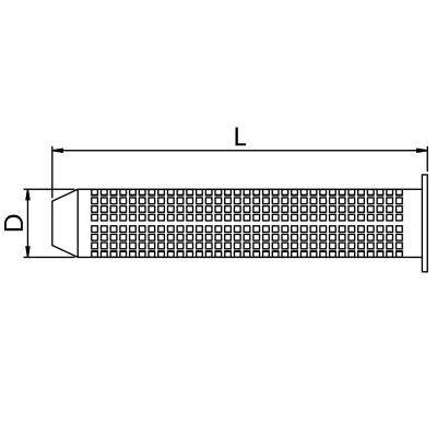 Tuleja siatkowa nylonowa M10/12 16x85 TKC-16X85 Niczuk 81821160855