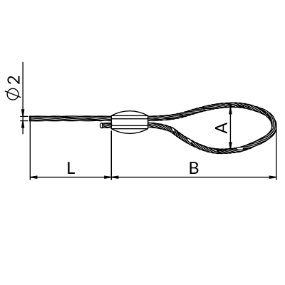 Zawiesie linkowe z petlą LP 4000mm LP-400 ZKL Niczuk 81103204000