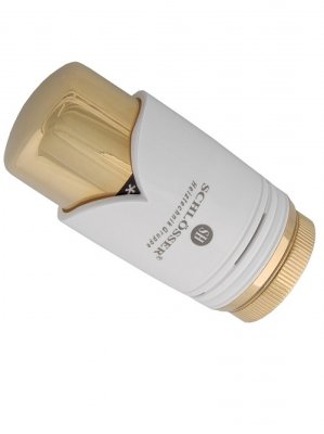 Głowica termostatyczna SH Brillant biała-złoto M30x1,5 Schlosser 600200008