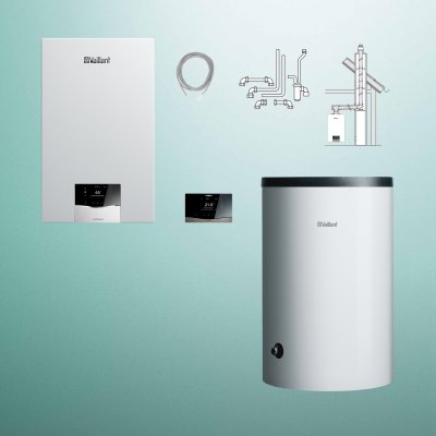 Pakiet: Kocioł ecoTEC plus VC 15CS/1-5 + Zasobnik VIH R 200/6 B + sensoCOMFORT 720 + SPS SZ Vaillant 0010043614