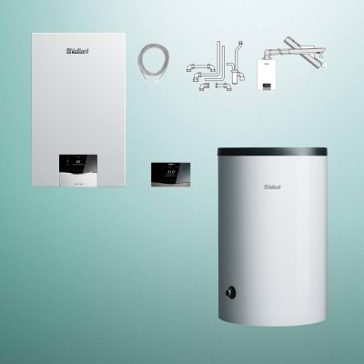 Pakiet: Kocioł ecoTEC plus VC 15CS/1-5 + Zasobnik VIH R 200/6 B + sensoCOMFORT 720 + SPS Ś/D Vaillant 0010043626