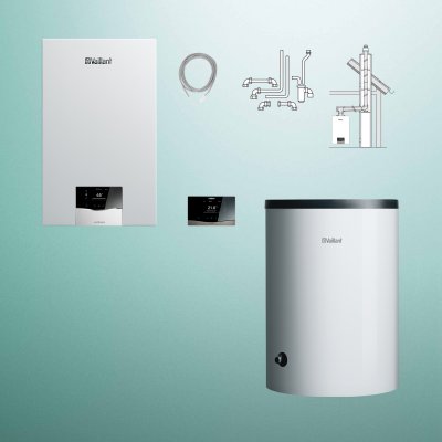 Pakiet: Kocioł ecoTEC plus VC 15CS/1-5 + Zasobnik VIH R 150/6 B + sensoCOMFORT 720f + SPS SZ Vaillant 0010043639