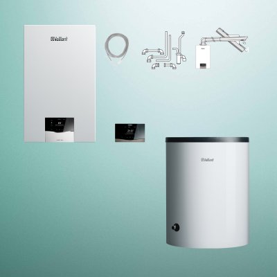 Pakiet: Kocioł ecoTEC plus VC 20CS/1-5 + Zasobnik VIH R 120/6 B + sensoCOMFORT 720f + SPS Ś/D Vaillant 0010043655