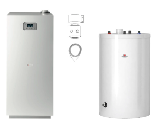 Saunier Duval Niedźwiedź Condens 25 + zasobnik FE 120/6 BM + czujnik NTC temperatury zasobnika + adapter KKS 0010024928