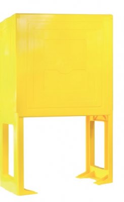 Postument z tworzywa do skrzynki gazowej SX600 o podstawie 600x250, h=1000mm żółty Weba 06-90-0600-16
