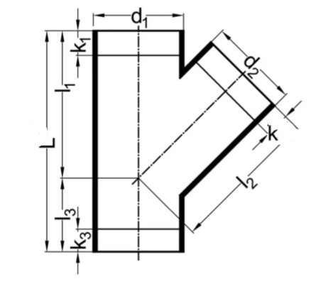 Trójnik 45st. D110x110 Aliaxis A-301111