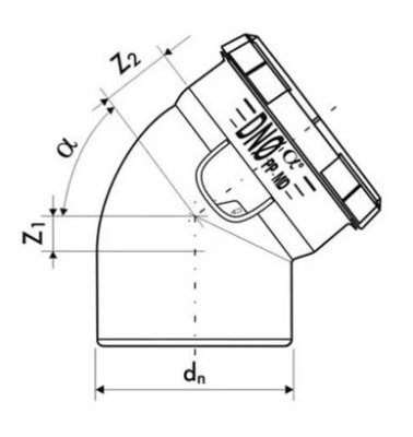 Kolano 75 15° dblue Aliaxis VKL-075-000-15D