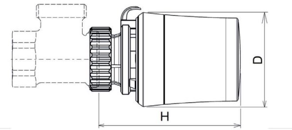 Głowica termostatyczna Thera-5 biała-chrom bez nastawy 