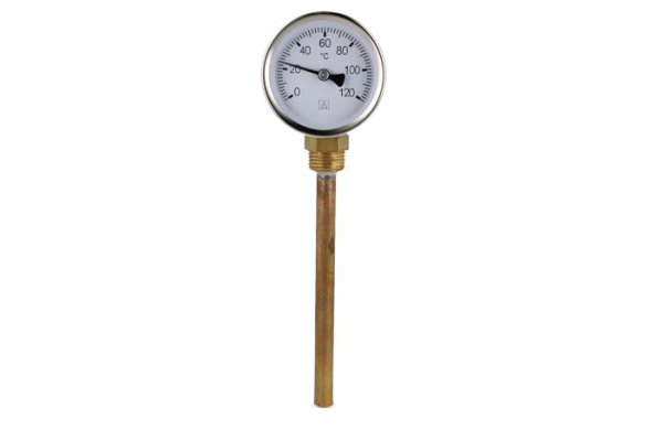 Termometr bimetaliczny BiTh 63,fi63 mm, 0÷120st.C, L 150 mm, G1/2