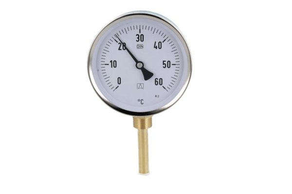 Termometr bimetaliczny BiTh 100, fi100 mm, 0÷60°C, L 63 mm, G1/2