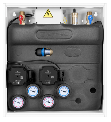 Zestaw mieszający PrimoBox AZB 201 w szafce, bez mieszania, zawór termostatyczny ATM 561 AFRISO 7620100