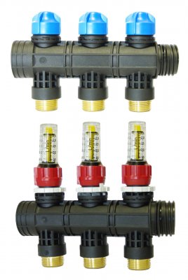 Rozszerzenie rozdzielacza ProCalida EF1 K o 3 obiegi, przepływomierz 0,2÷1,6 l/min AFRISO 81253