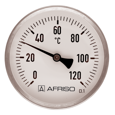 Termometr bimetaliczny BiTh 100 E, D302,fi100 mm, 0÷120st.C, L 63 mm, ax, kl. 1 AFRISO 66347312