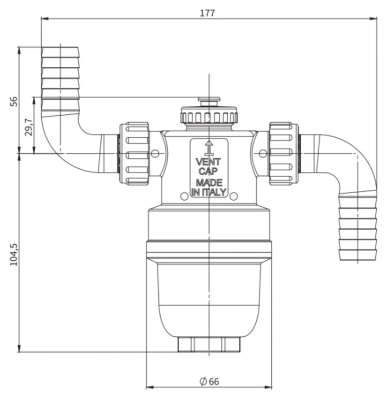 Neutralizator kondensatu ACN 120 G3/4’’ X 20 MM CACO3 AFRISO 1112000