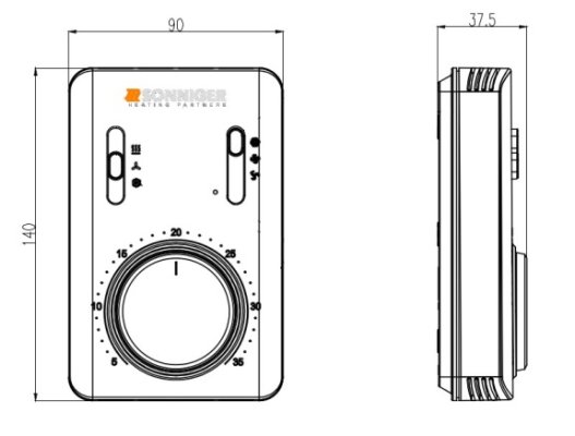 Panel COMFORT (regulacja prędkości i termostat) Sonniger WAA0054N