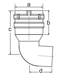 FLEX Kolano 87° redukowane DN60-80 Almeva PPAF58