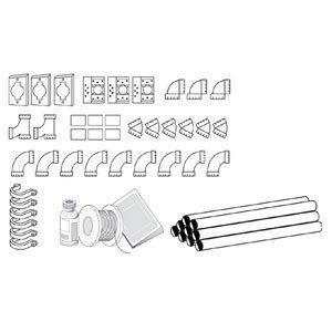 Zestaw montażowy PVC na 3 gniazda standard białe Beam A097