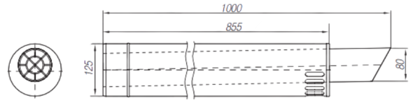 Kolektor wentylacyjno - spalinowy poziomy (ø80/125)  Beretta 20034579