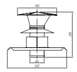 System  spalinowo - wentylacyjny pionowy z płytą dachową (ø80/125) Beretta 20034589