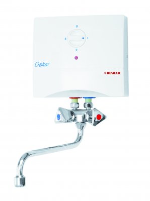 Elektryczny podgrzewacz wody przepływowy 1-fazowy OSKAR OP-5U umywalkowy bezciśnieniowy 2-3 l/min BIAWAR 10712