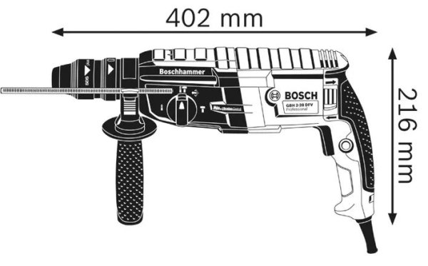 Młot udarowo-obrotowy z uchwytem SDS PLUS GBH 2-28 F Professional w wypełnieniu do L-BOXX Bosch 0611267601