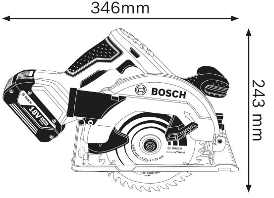 Akumulatorowa pilarka tarczowa GKS 18V-57 Professional Bosch 06016A2200