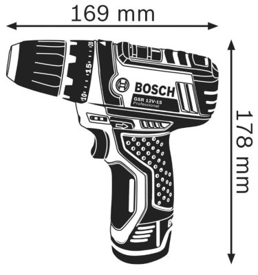 Akumulatorowa wiertarko-wkrętarka GSR 12V-15 Professional Bosch 0601868101