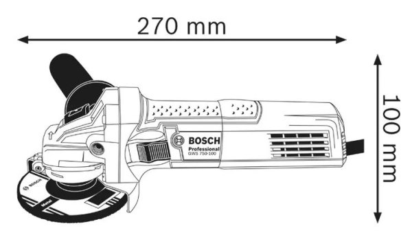 Szlifierka kątowa GWS 750-125 Professional Bosch 0601394001