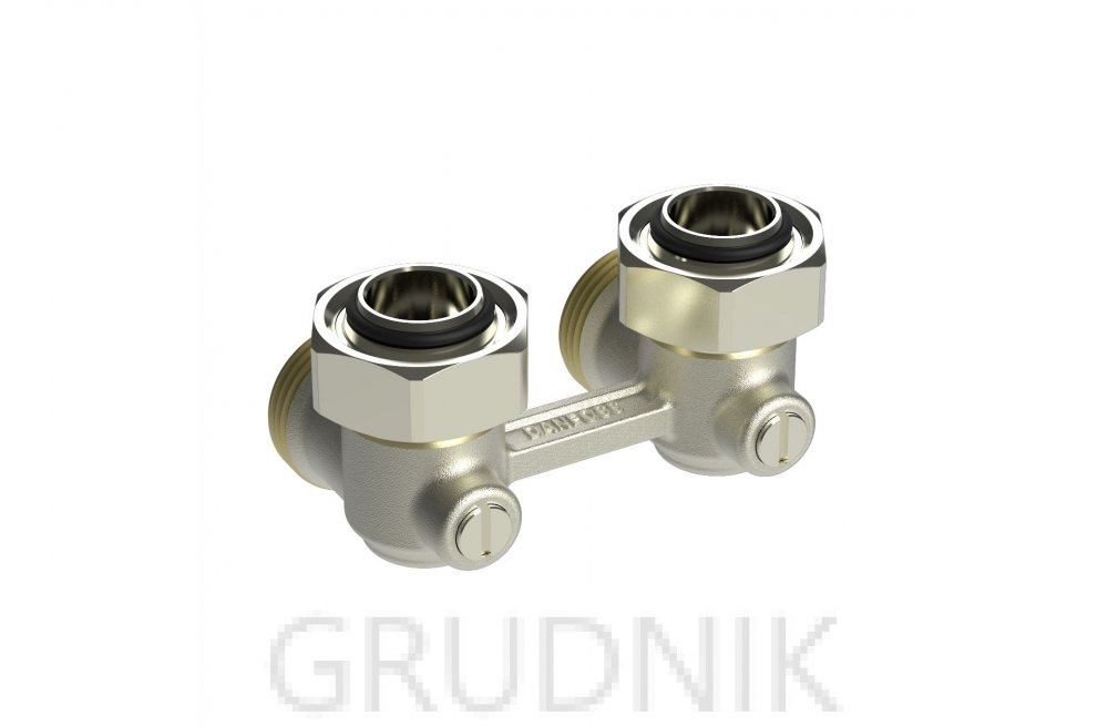 RLV-KB Zespol podwojny odcinajacy do grzejnika VKO 3/4\" katowy Danfoss ...