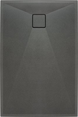Correo Brodzik prostokątny 120 x 90 cm Antracyt/Titanium Granitowy Deante KQR_T43B