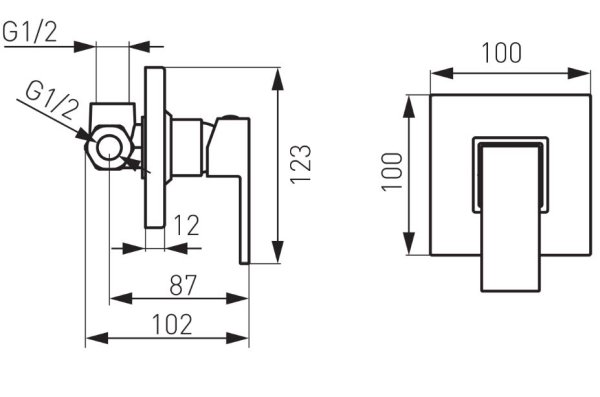 ZICCO Bateria podtynkowa 1F chrom Ferro BZI7PA