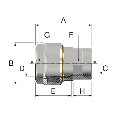 Złącze PLUS DVGW 3/4 x 3/4 gw Flamco-Meibes F13092