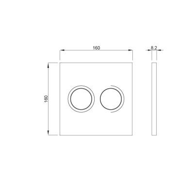 Przycisk spłukujący pneumatyczny ITEA DUO GLASS Biały do DUPLO 380 Schwab 4060419801