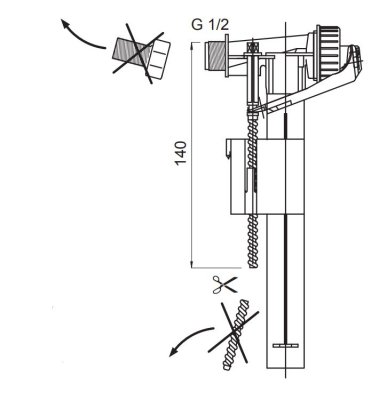 Hydrauliczny zawór napełniający DLD 3/8