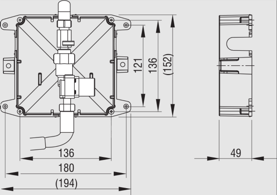 Zestaw montażowy do czujnika spłukiwania pisuaru 230 V Schwab 382878