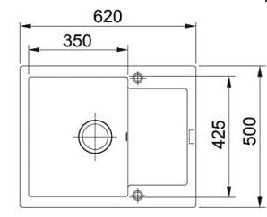 Zlewozmywak mrg 611-62 kamienny szary Franke 114.0330.939