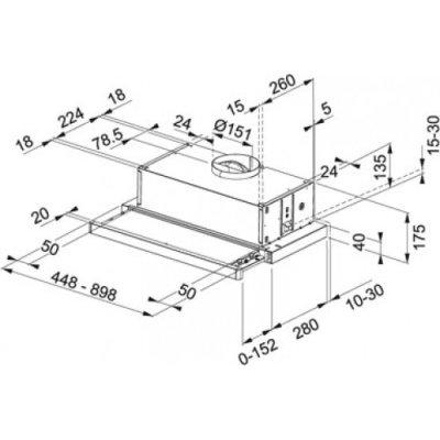 Okap kuchenny Telescopic FTC 6032 GR/XS stal szlachetna Franke 110.0200.740