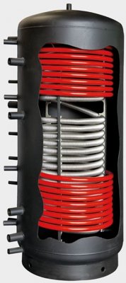 Zbiornik akumulacyjny warstwowy SG(K) Multi-Inox 1500L, wężownica inox + 2 wężownice spiralne, rozbieralne ocieplenie skay Galmet 72-151600