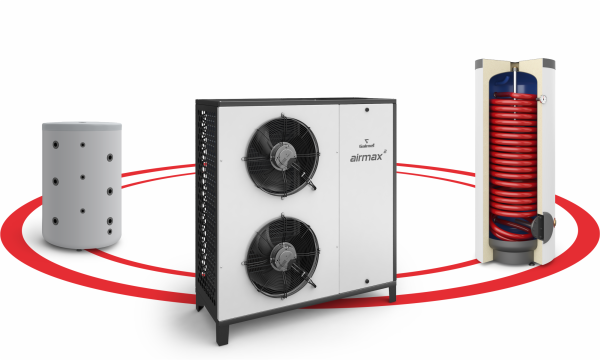 Pakiet: Pompa ciepła Airmax2 15GT R410A + zbiornik MAXI 500 l + bufor c.o. 500 l Galmet SG-000315