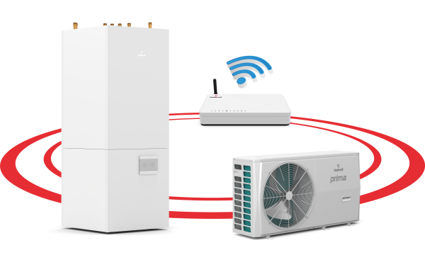 Pakiet: Pompa ciepła PRIMA 6GT R32 + szafa hydrauliczna GT160, centrala Smart Home Sinum Lite Galmet SG-000644S