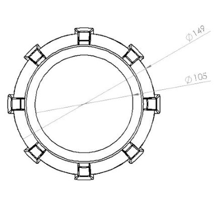 Wianek paleniska 12÷14 kW - retorta stała Galmet M-008423