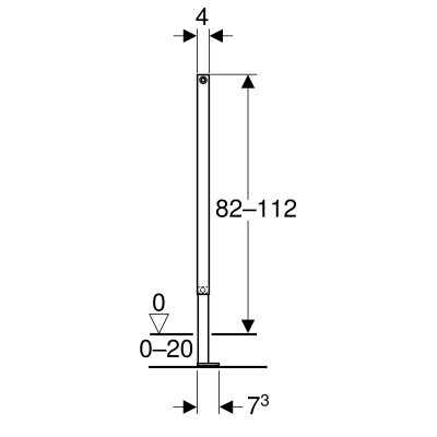 Element konstrukcyjny Geberit Duofix, H82-130 111.830.00.1