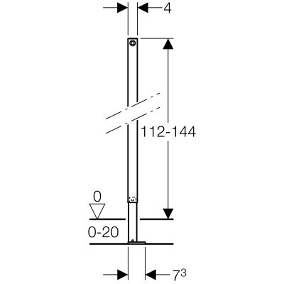 Element konstrukcyjny Geberit Duofix, H112-144 111.834.00.1