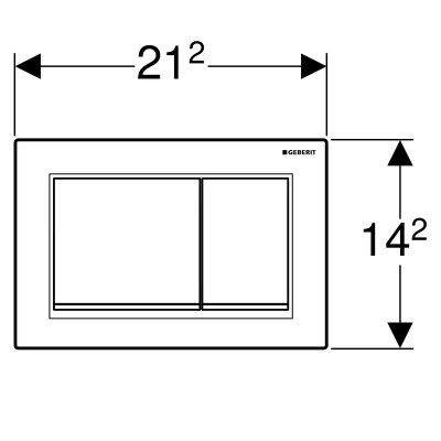 Przycisk uruchamiający Geberit Omega30, przedni/górny, biały-chrom błyszczący-biały 115.080.KJ.1