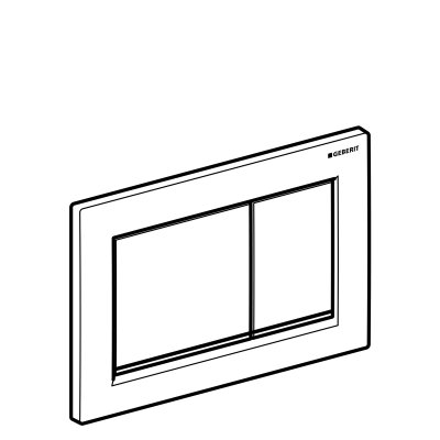 Przycisk uruchamiający Geberit Omega30, przedni/górny, biały-chrom błyszczący-biały 115.080.KJ.1